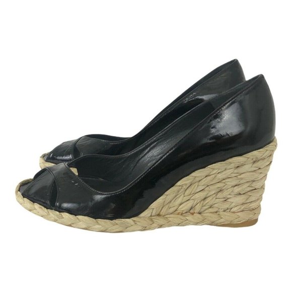 Stuart Weitzman Peep Toe Wedge Espadrilles - Picture 4 of 7